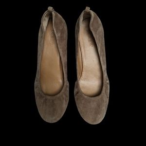 J Crew flexible suede ballet flats